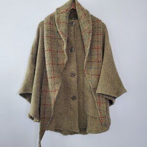 John Branigan Ireland Womens Wool Blend Sweater Poncho One Size Scraf Old Money